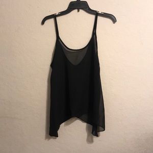 American Dream Black Sheer Thin Strap Top